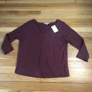 Maroon half sleeve top